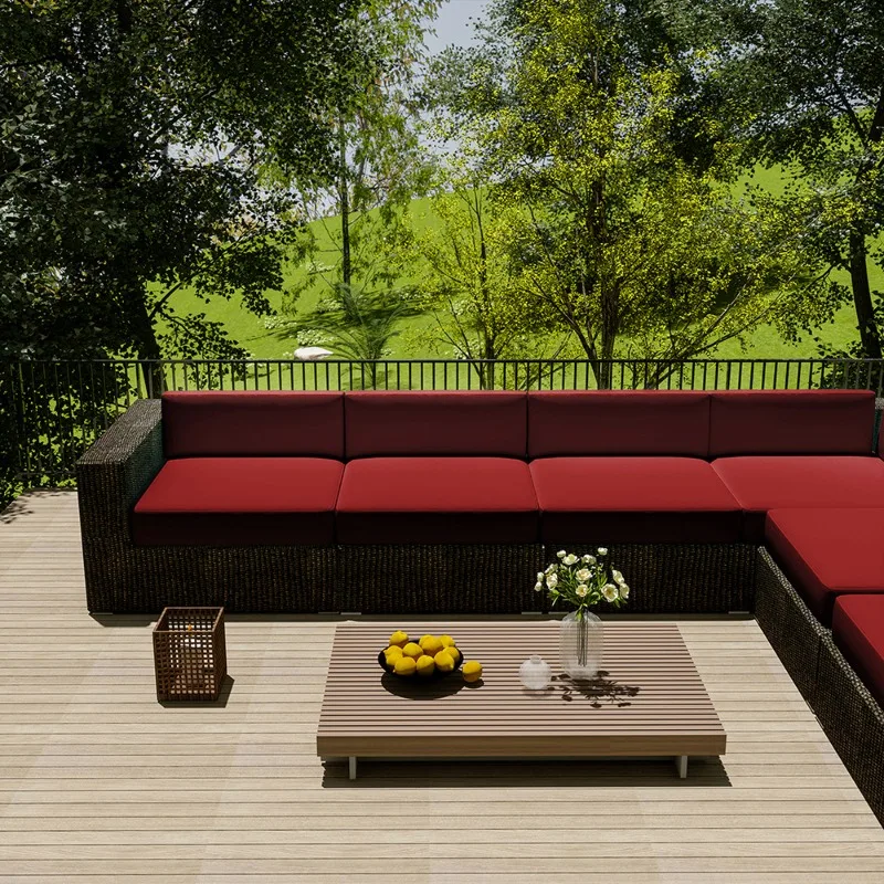 Thickened Water-resistant Outdoor Sofa Cushion Covers Durable Oxford Fabric Slipcovers for Garden Patio Rattan Chair Protector