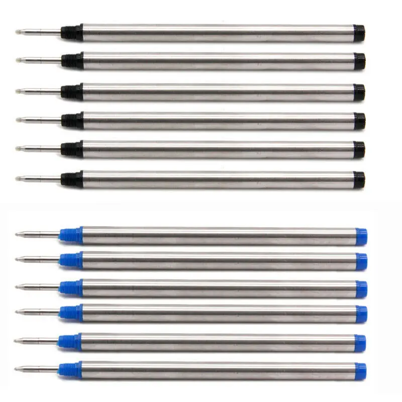 113 mm x 6 mm Tintenroller-Nachfüllungen mit 0,5 Spitze, Kugelschreibermine, passend für Mont Blanc German Ink M401 M506 P163 105159 M710 H-12