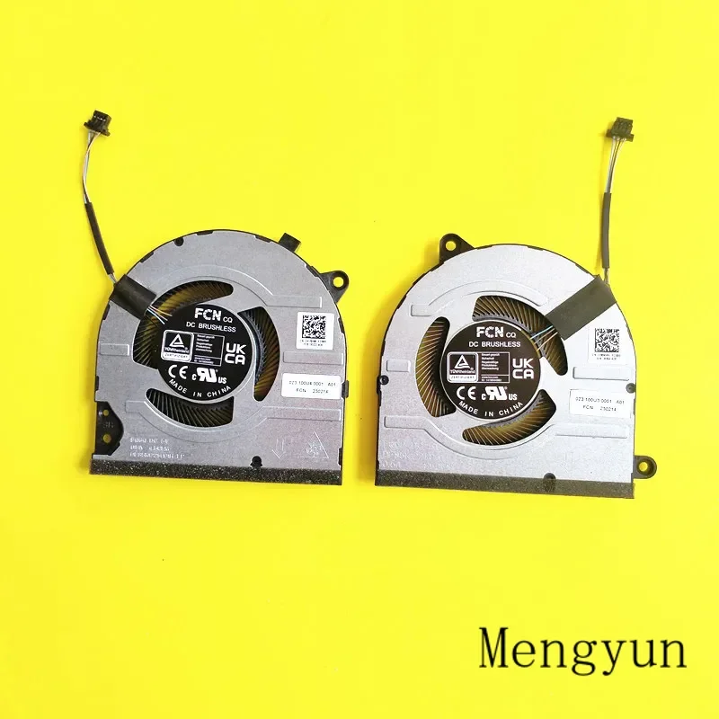 Replacement Laptop CPU GPU Cooling Fan For Dell 0HV9W8 0D8MWV DFS5K12214161H 023.100U3.0001 023.100U4.0001 DFS5K12214161H