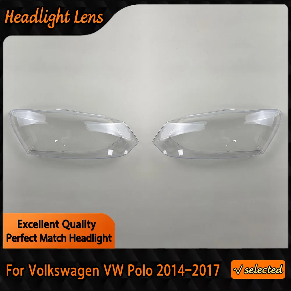 

For Volkswagen VW Polo 2014 2015 2016 2017 Transparent Headlight Cover Headlamp Lens Shell Replace Original Lampshade Plexiglass