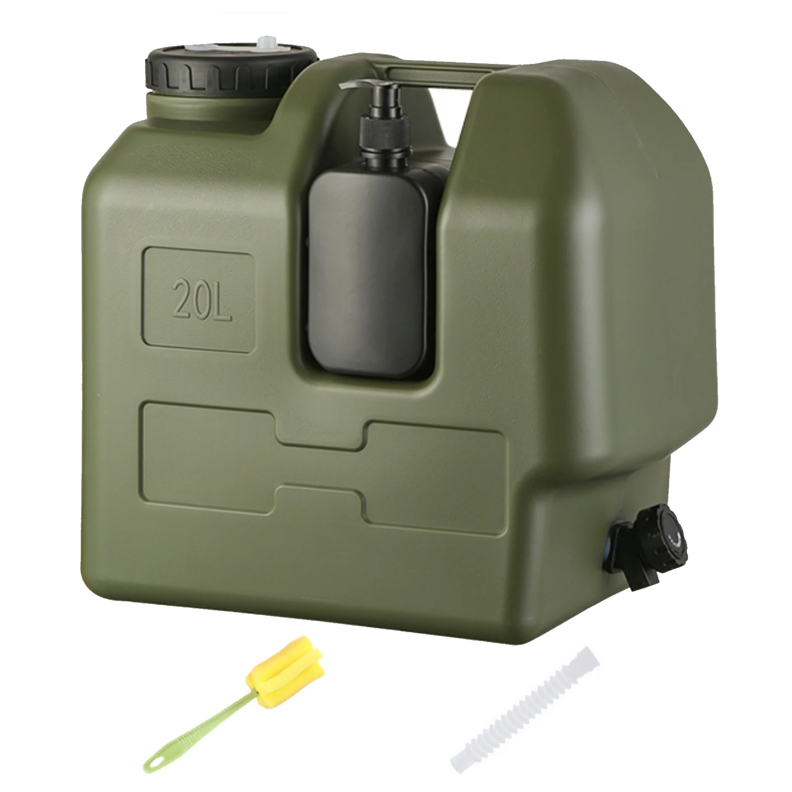 

20л кемпинговый контейнер для воды большой емкости пластиковое ведро для хранения воды с патрубком и дезинфицирующим средством для рук банка для переноски воды канистра