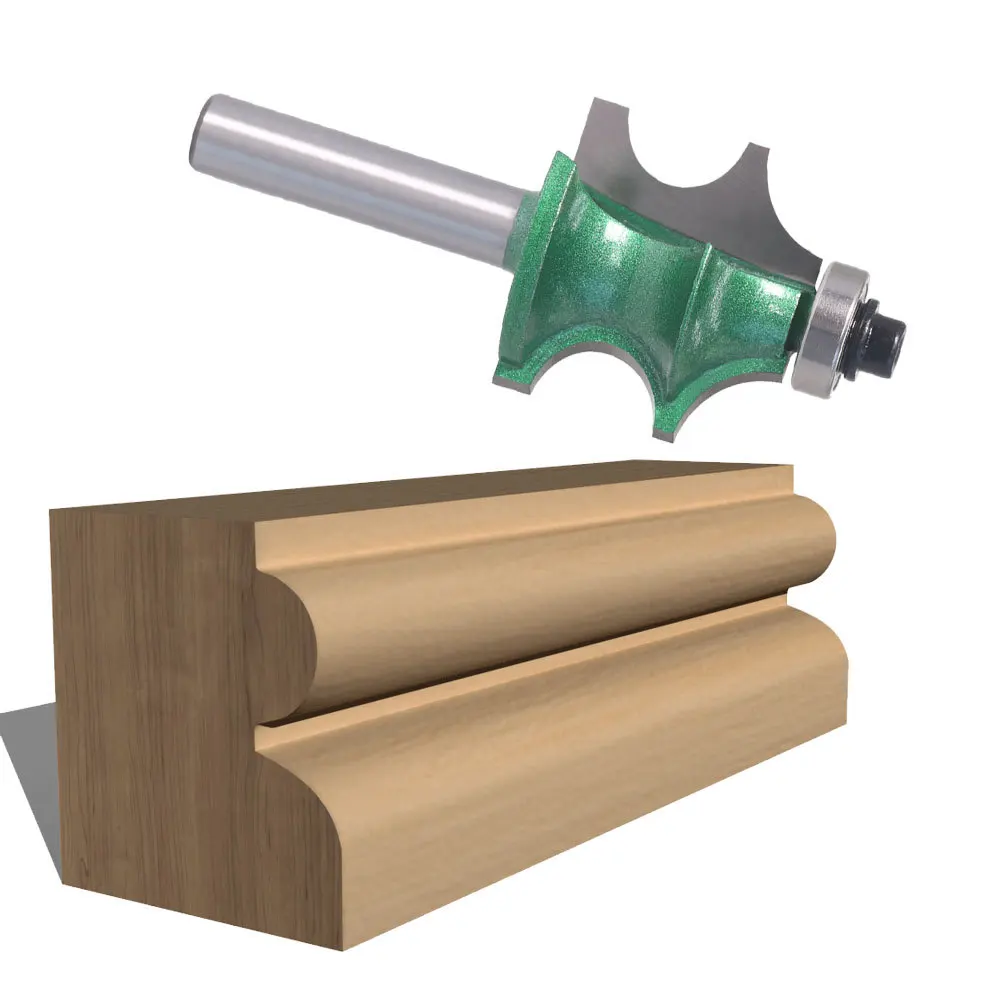 8mm Shank Molding Router Bit Decorative Line Bit Woodworking Cabinet Crown Table Edge Ceiling Line Processing Milling Cutter