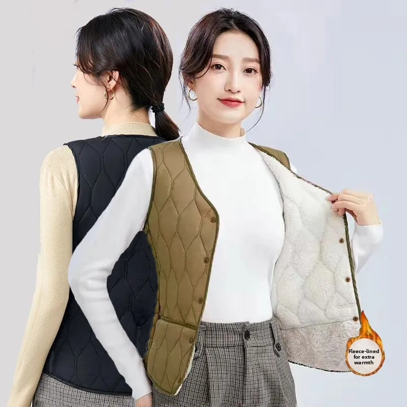 

Женский утепленный хлопковый жилет для похудения, модный, ультракороткий, для повседневной носки