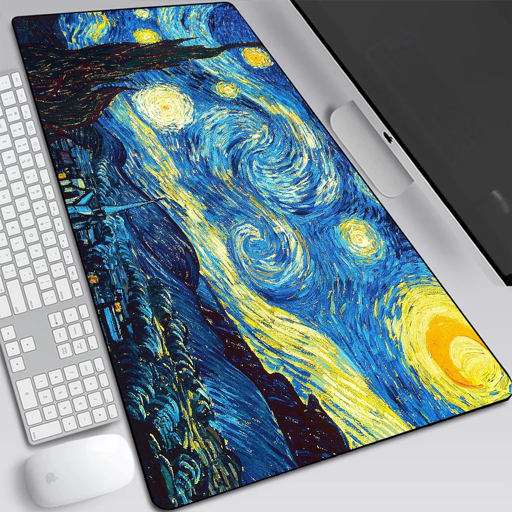 Van Gogh Painting Large Gaming Mouse Pad Computer Laptop Mousepad Keyboard Pad Desk Mat PC Gamer Mouse Mat XXL Office Mausepad