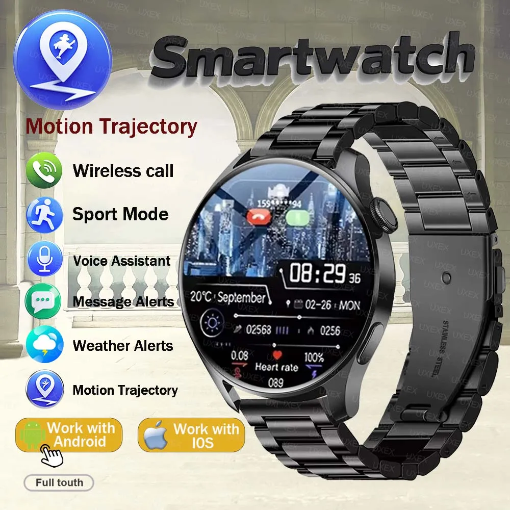 

New Arrivals BT Call Smart Watches Men GPS Outdoor Sports Fitness Model Health Heart Rate Monitor Smartwatches Watches Classic