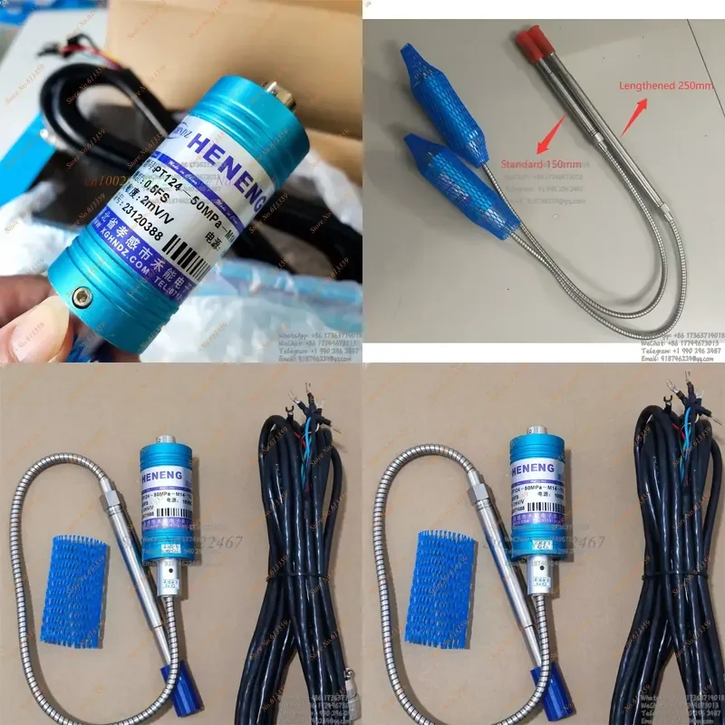 

PT124-50MPA-M14-TC 2mV/V HENENG High Temperature Melt Pressure Sensor With Cable