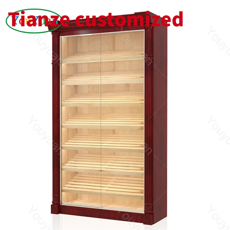 (customized)High quality wooden cigar shop design smoke store cigar humidors sale used humidor cabinet