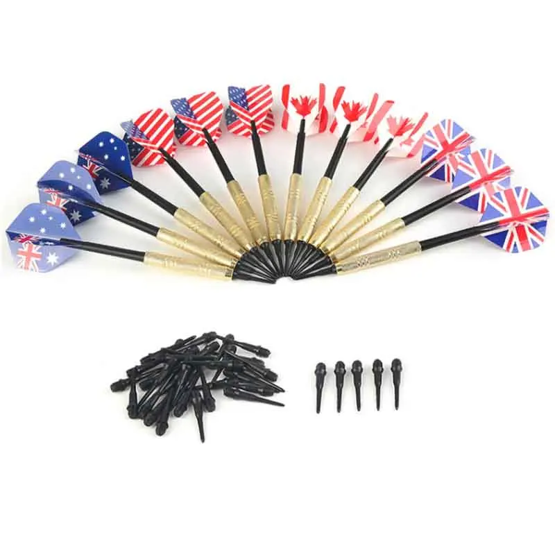 Accessori per freccette elettroniche da 12 pezzi Sicurezza professionale Set di freccette con punta morbida da 14 grammi con punta per freccette in plastica extra