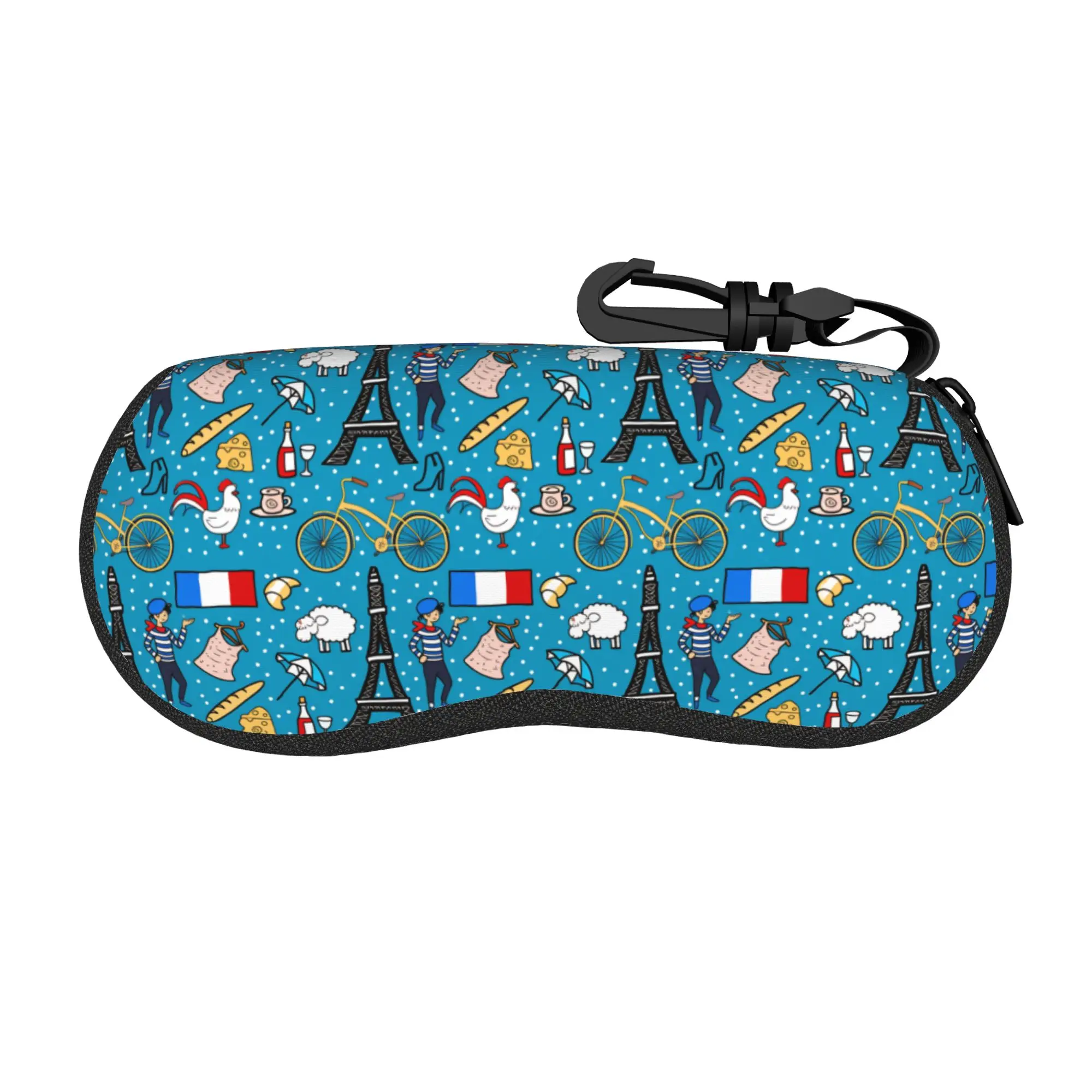 Estuche para Gafas de Sol Estilo Francés, Funda de Viaje para Gafas de Sol Unisex, Bolsa para Gafas de Moda, Protector de Gafas Personalizado