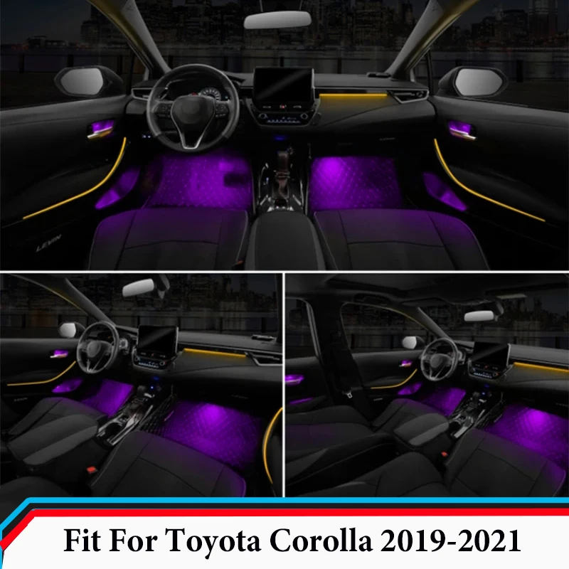 High Quality Atmosphere Lamp Suitable for Toyota Corolla 2019 2020 2021 Modified Interior Lamp Ambient Light Easy Installation