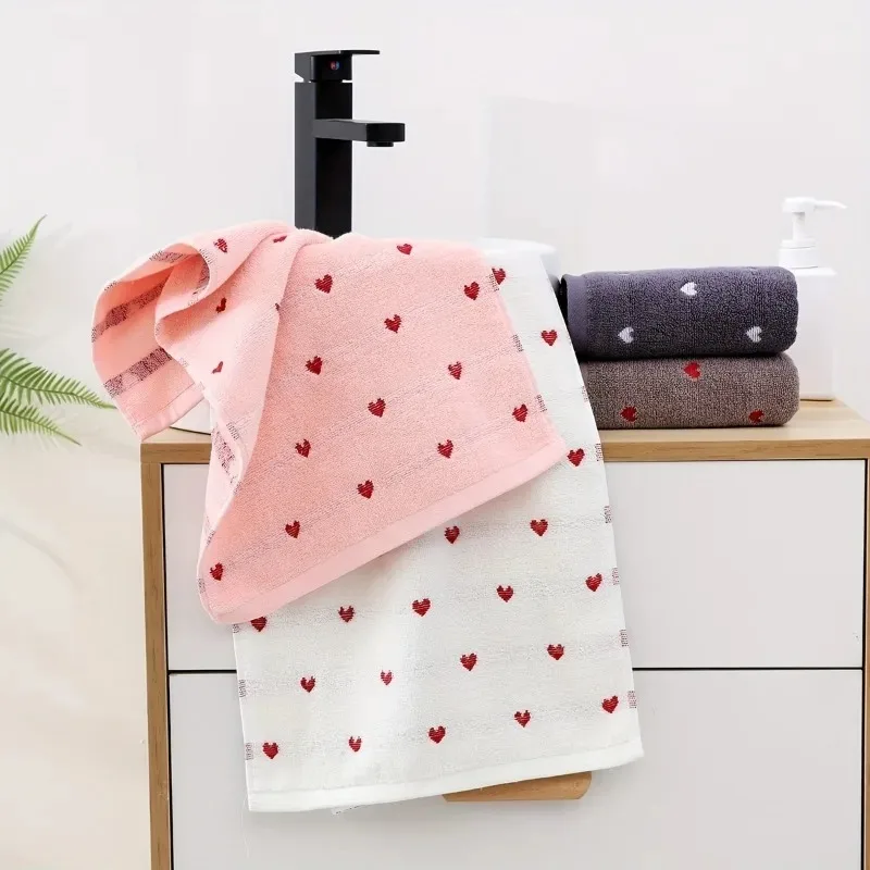 1/2/3pcs Pure Cotton Towel Class A Cotton Thickened Soft Absorbent Polyester Cotton Household Face Towel Quick Drying Face Towel