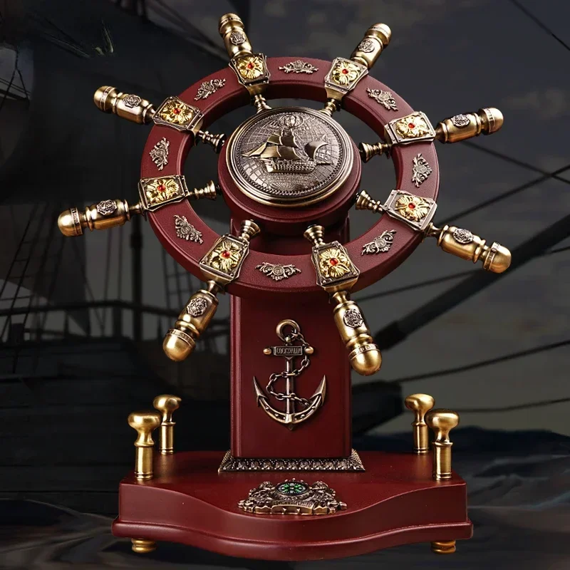 

Helmsman, ship, rudder accessories, company owner, office decoration, gift to leaders, high-end housewarming celebration Hot sal