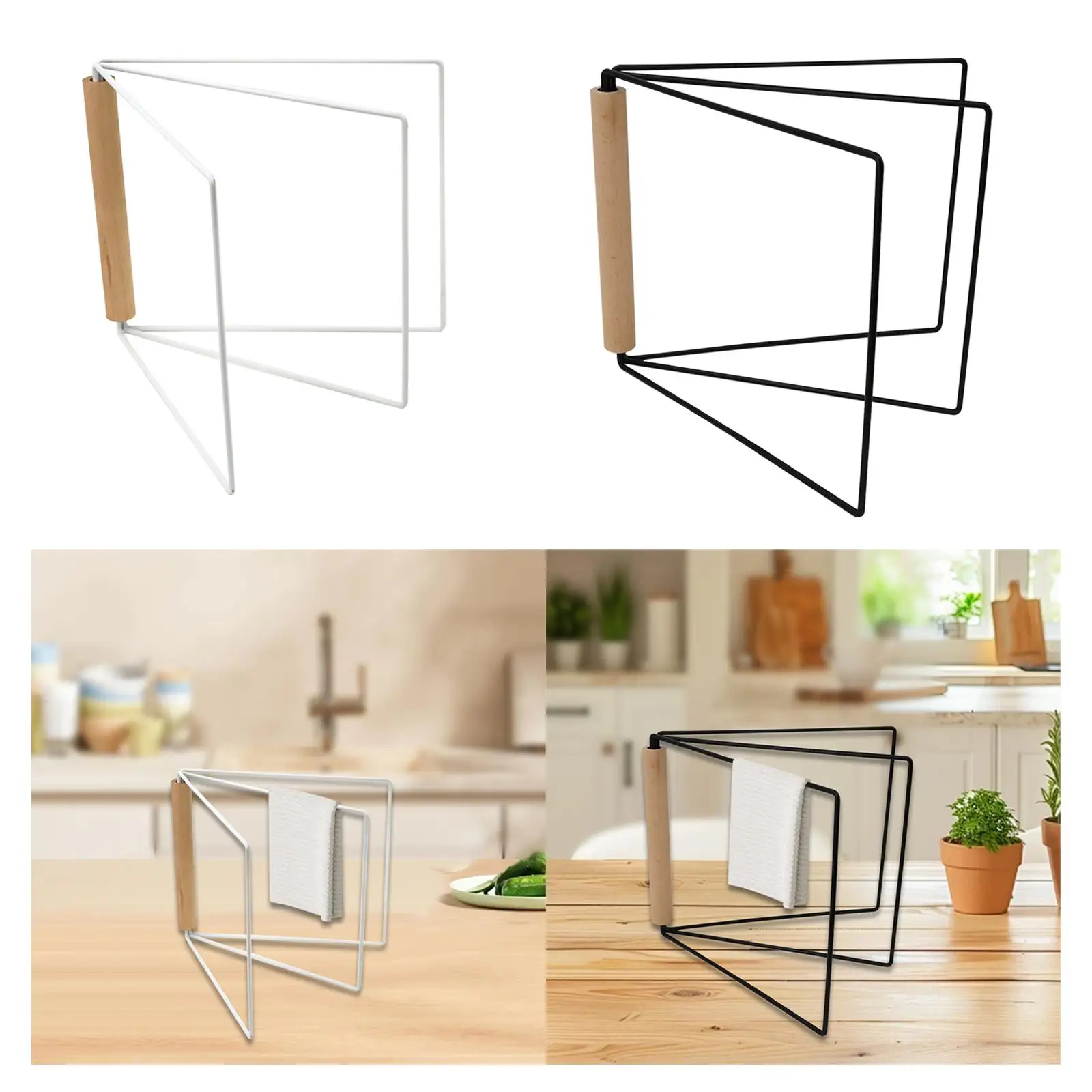 

Складная сушилка для кухонных полотенец с полкой-органайзером и выдвижными кронштейнами для хранения