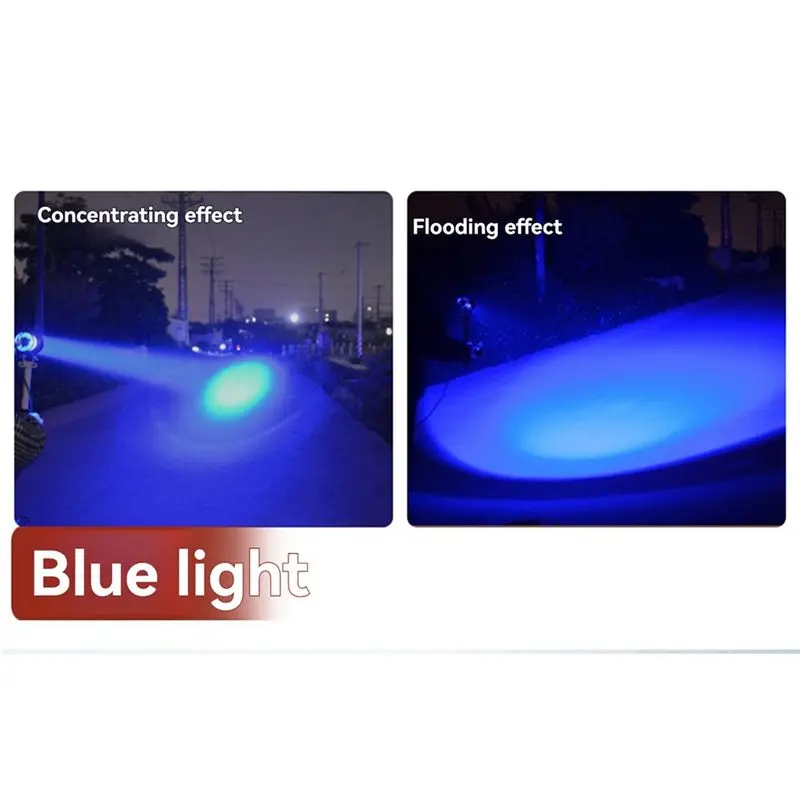 RTENTE-LED Zoomable Strong Light Telescopic Spotlight Long Range Spotlight Outdoor Black Pit Night Fishing Sea Mining Lamp
