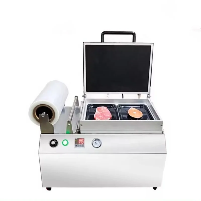 

Ready Meal Vacuum Tray Sealer Prepared Meal Vacuum Sealing Machine Cooked Food Skin Vacuum Packing Machine