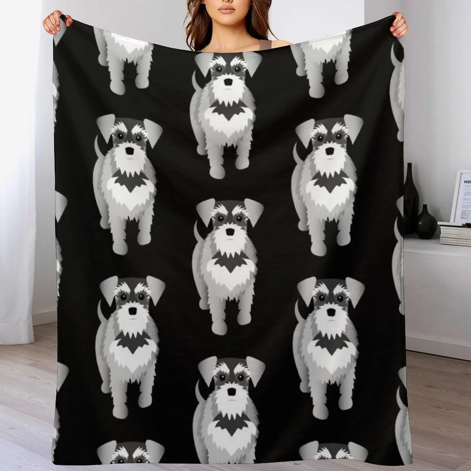 

Schnauzer Throw Blanket Beautifuls Blankets For Baby Luxury Thicken warm winter Blankets