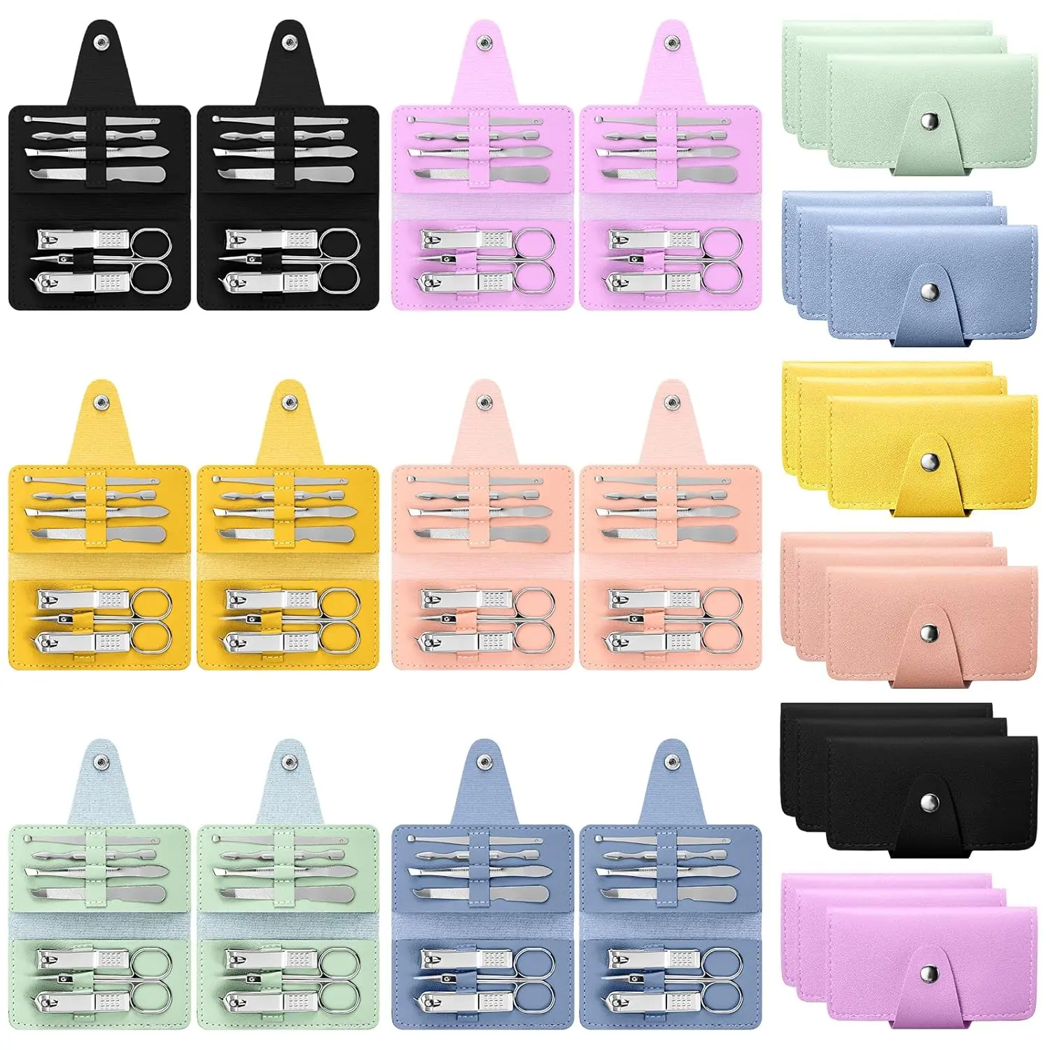 

Набор для маникюра и педикюра 7-в-1 из нержавеющей стали, 30 предметов, профессиональный, с дорожной сумкой, для женщин и мужчин, для домашнего использования