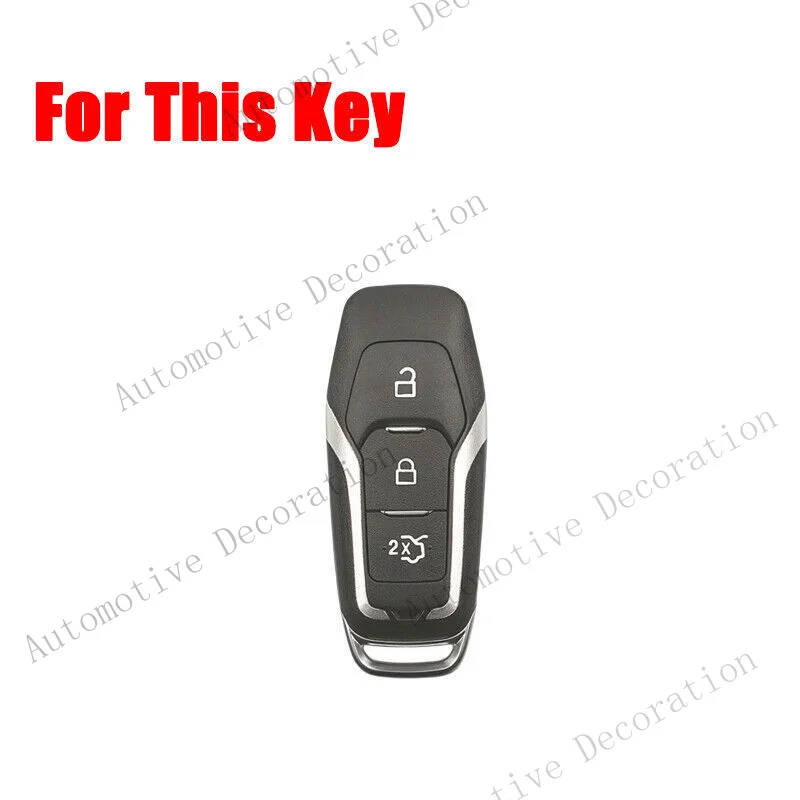 Z+ Zinc Alloy Leather Car Key Fob Case Cover For Ford Edge Mustang Mondeo Explorer