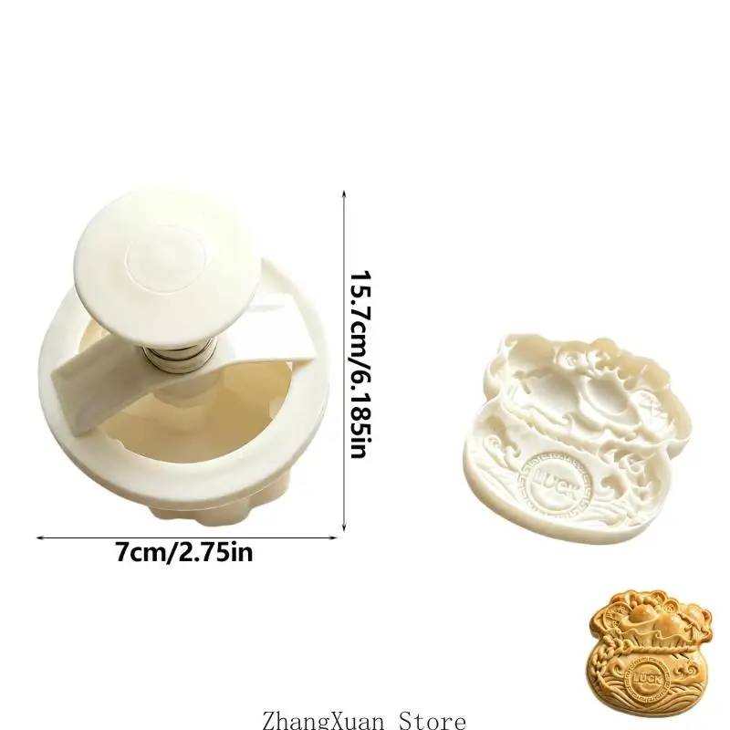 Chinesische Gebäckpresse mit gemustertem Lucky Bag-Teller für saisonales Festival-Backen 3XUF – Detail 6