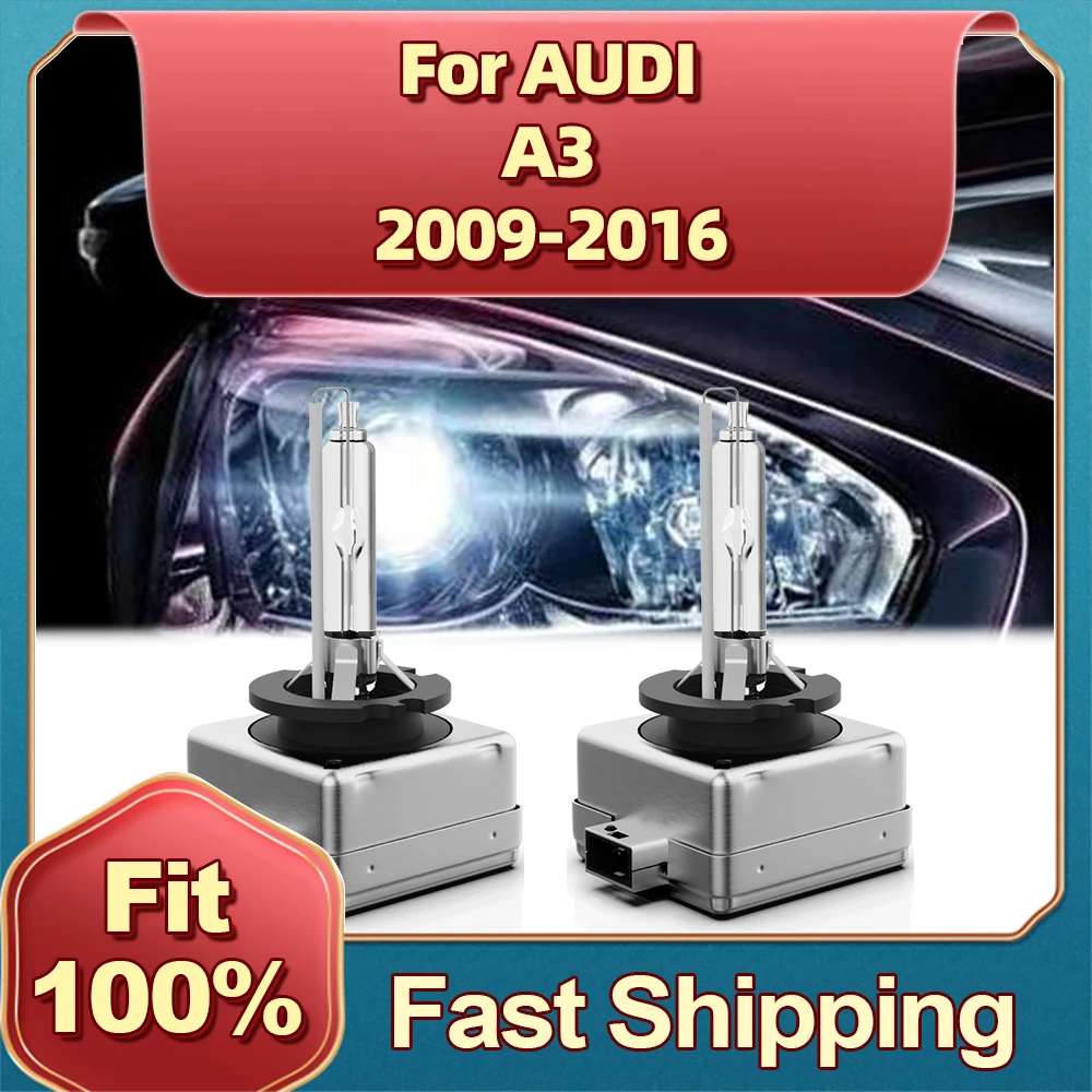 

2Pcs 35W HID Bulbs D3S Headlight 6000K White Xenon Car Lamp For AUDI A3 2009 2010 2011 2012 2013 2014 2015 2016