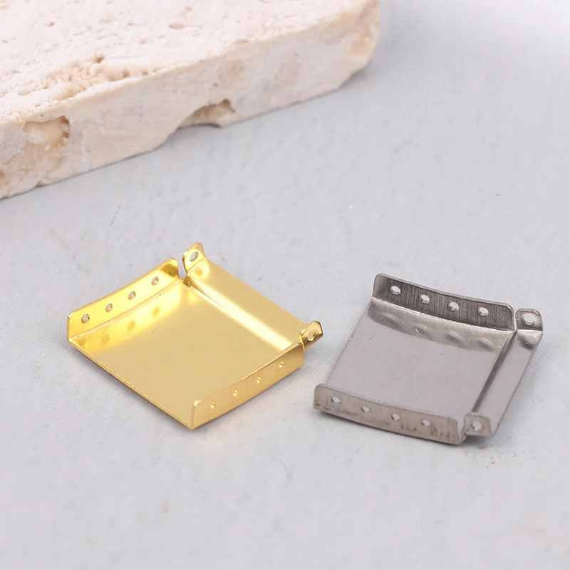 Estensore per Cinturino Orologio in Acciaio 12-22MM, Argento Dorato, con Chiusura a Gradini, Accessorio per Riparazione Orologi