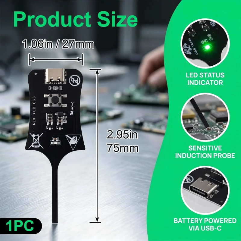 Type-C Inductance Tester Electromagnetic Non-Contact Fault Detection for Motherboard Repair Diagnostics Tool