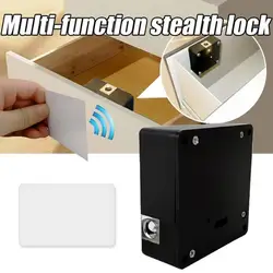 Smart Wood Door Lock Keyless Invisible Electronic Lock Cabinet  Locks RFID IC Card Drawer for Furniture