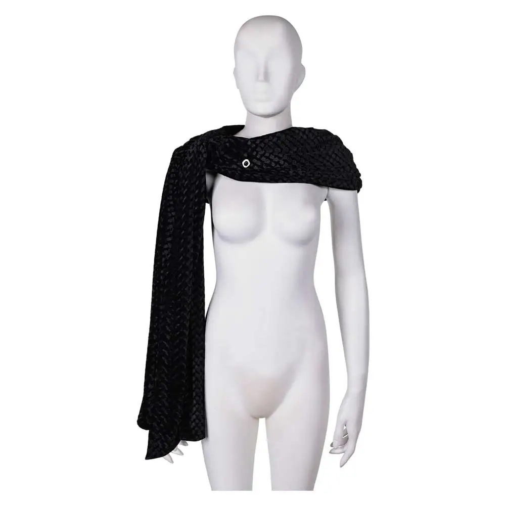 Princess Rhaenys Scarf Shawl Cospaly Costume TV House Role The Dragon Black Cape Outfits Accessories Women Halloween Suit Props