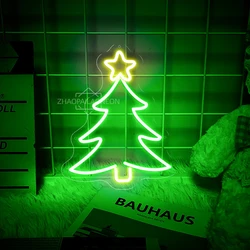 Christmas Tree Neon Led Sign Merry Christmas Decoration Bedroom Room Party Bar Club Decor Wall Art Neon Led Light Christmas Gift