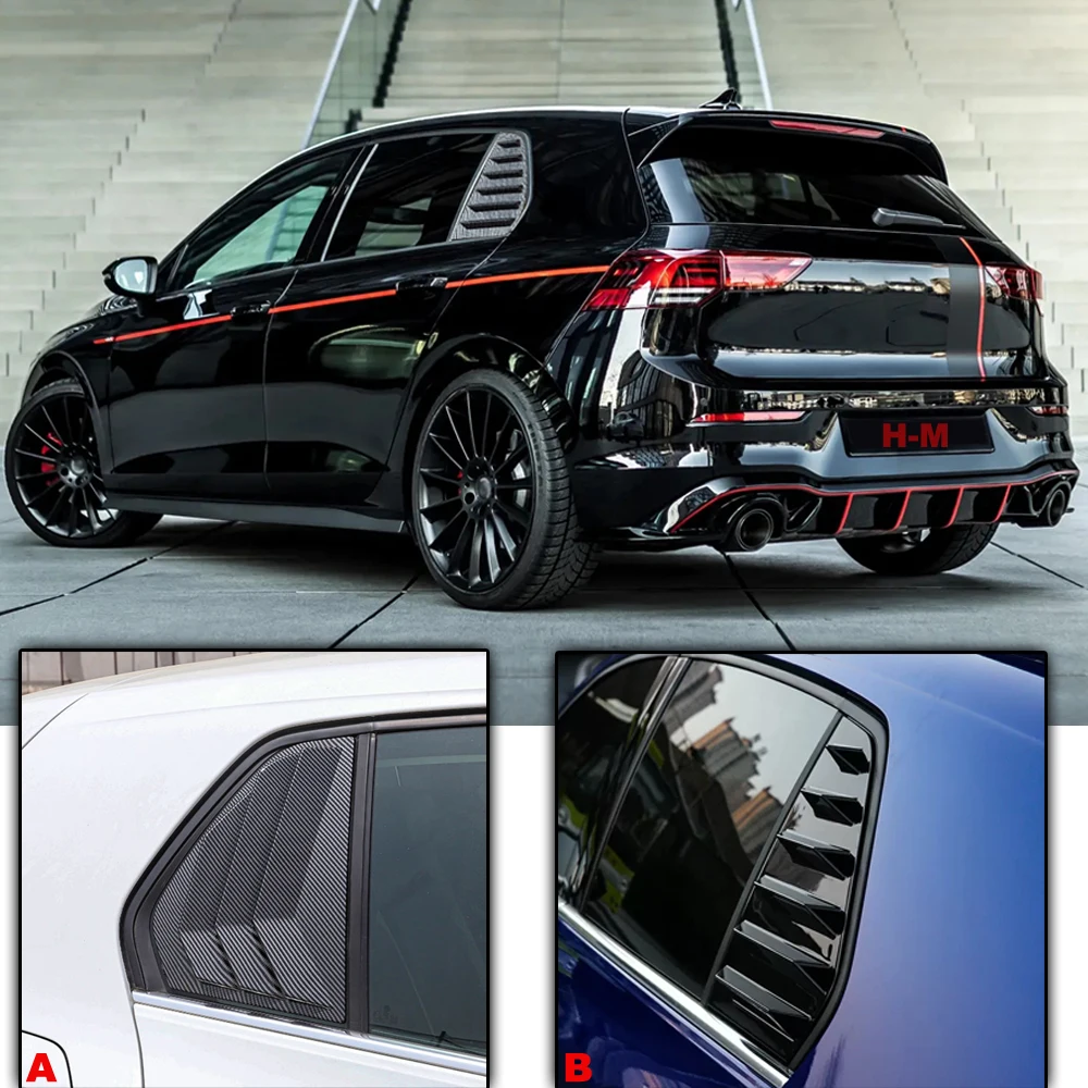 

Car Rear Window Shutter Cover Trim For Volkswagen VW Golf 8 MK8 GTI GTD R Car rear Window Louver Trim 2PCS