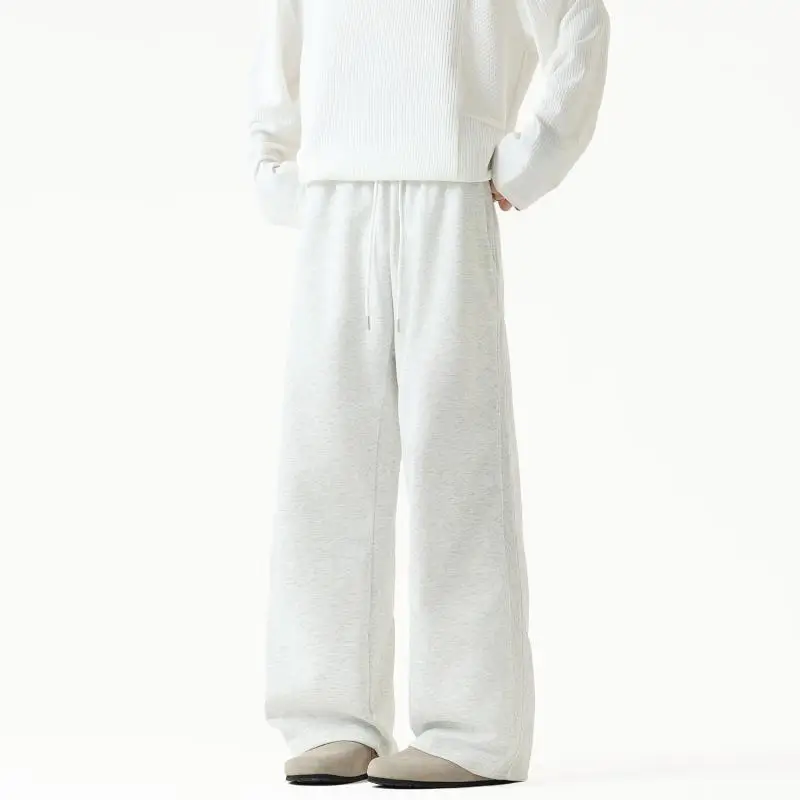 

Men's Elastic Waist Drawstring Solid Color Straight Leg Casual Sweatpants - Comfortable Lounge Pants for Gym & Daily Wear M-5XL