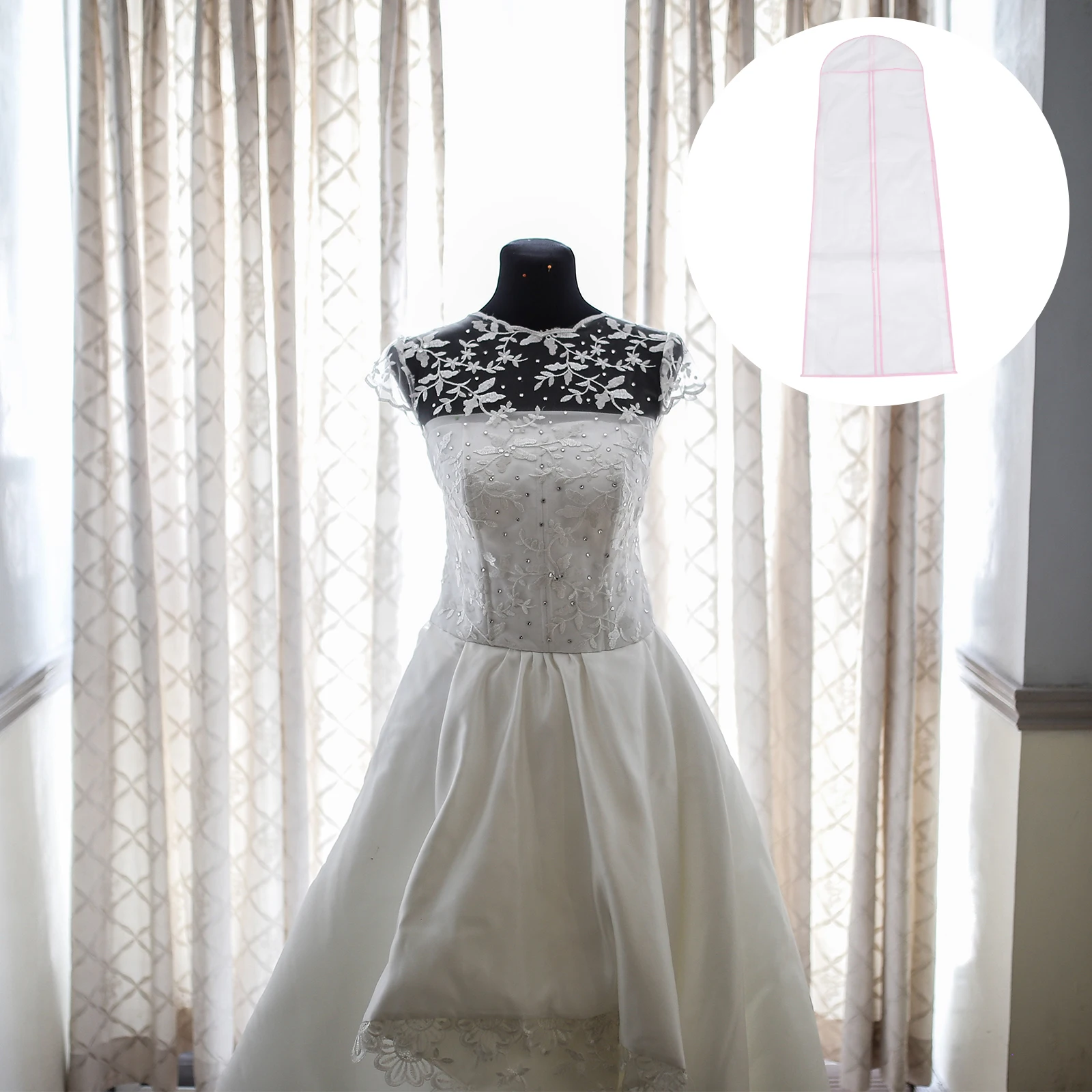 

Wedding Gown Garment Bag Bridal Dress Cover Nonwoven Storage Pouch Protective Case For Travel Home Use Anti-Dust Wrinkle Free