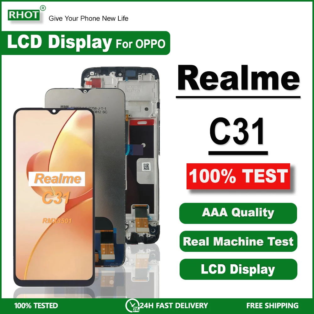 OEM LCD For OPPO Realme C31 LCD Display Screen Touch Digitizer Assembly For Realme C31 Screen LCD Display RMX3501 Replacement