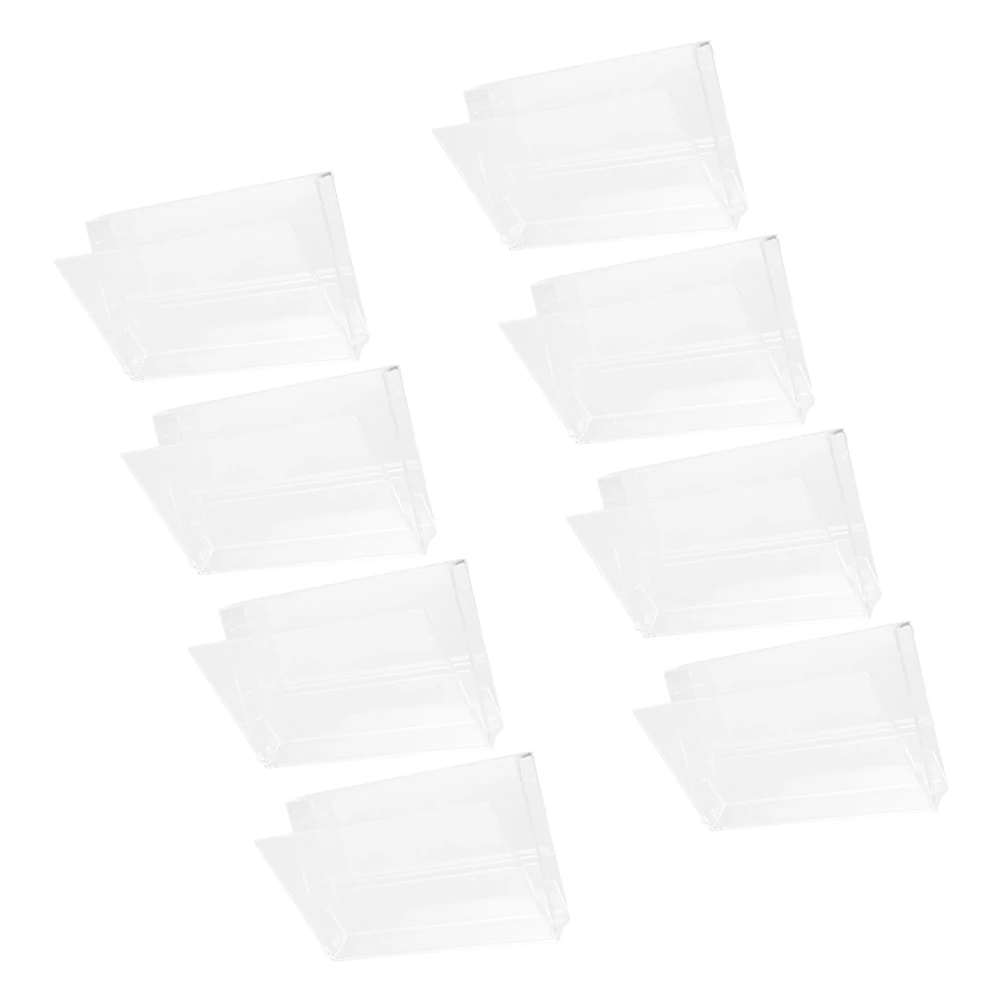 

8Pcs Clear Plastic Cassette Tape Storage Holder Retro Style Compact Organizer Protective Audio Cassette Tape Box Music Case