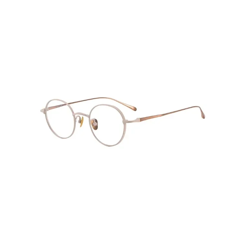 Gradient Electroplated Pure Titanium Ultra-light Myopia Round Glasses Frame Anti-blue Light