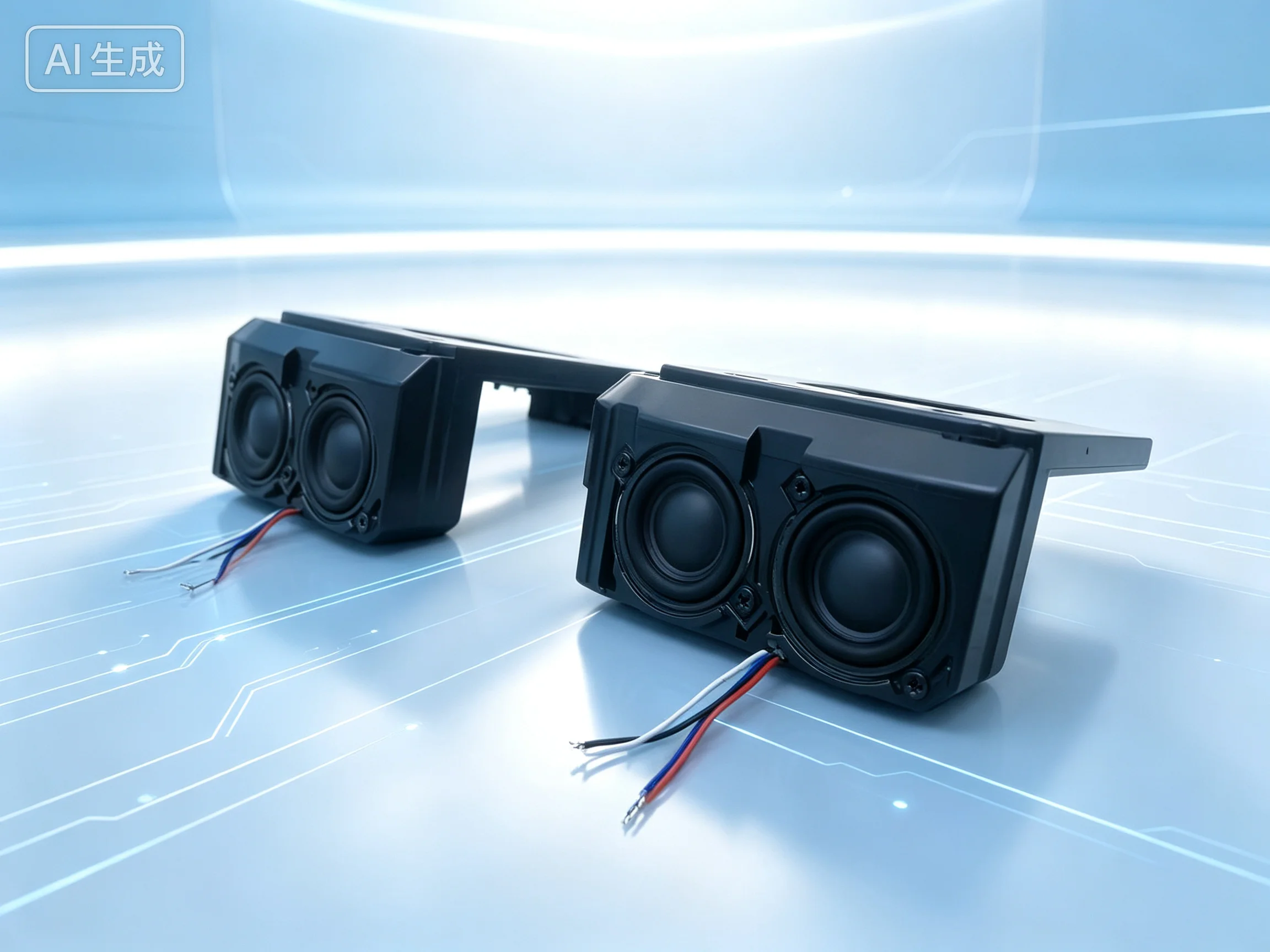 99new Premium for Modified Mini Passive Speaker, Dual 4Ohm 3W Full Range Drivers