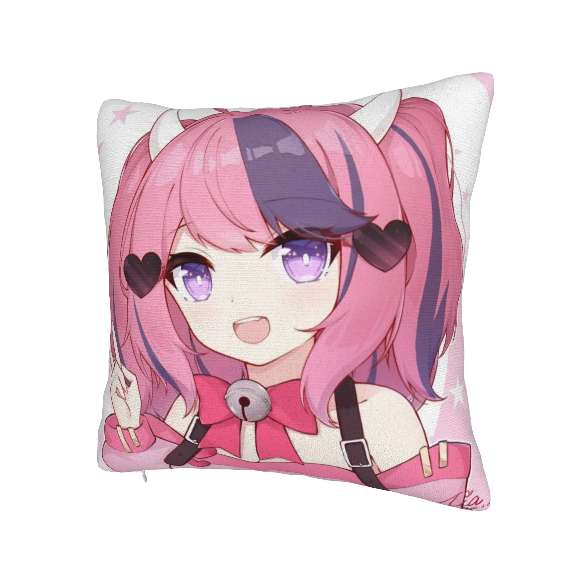 Ironmouse Vtuber Pillow Case  Soft Pillow Cover Kawaii Cushion Cover For Office Car Home Decor