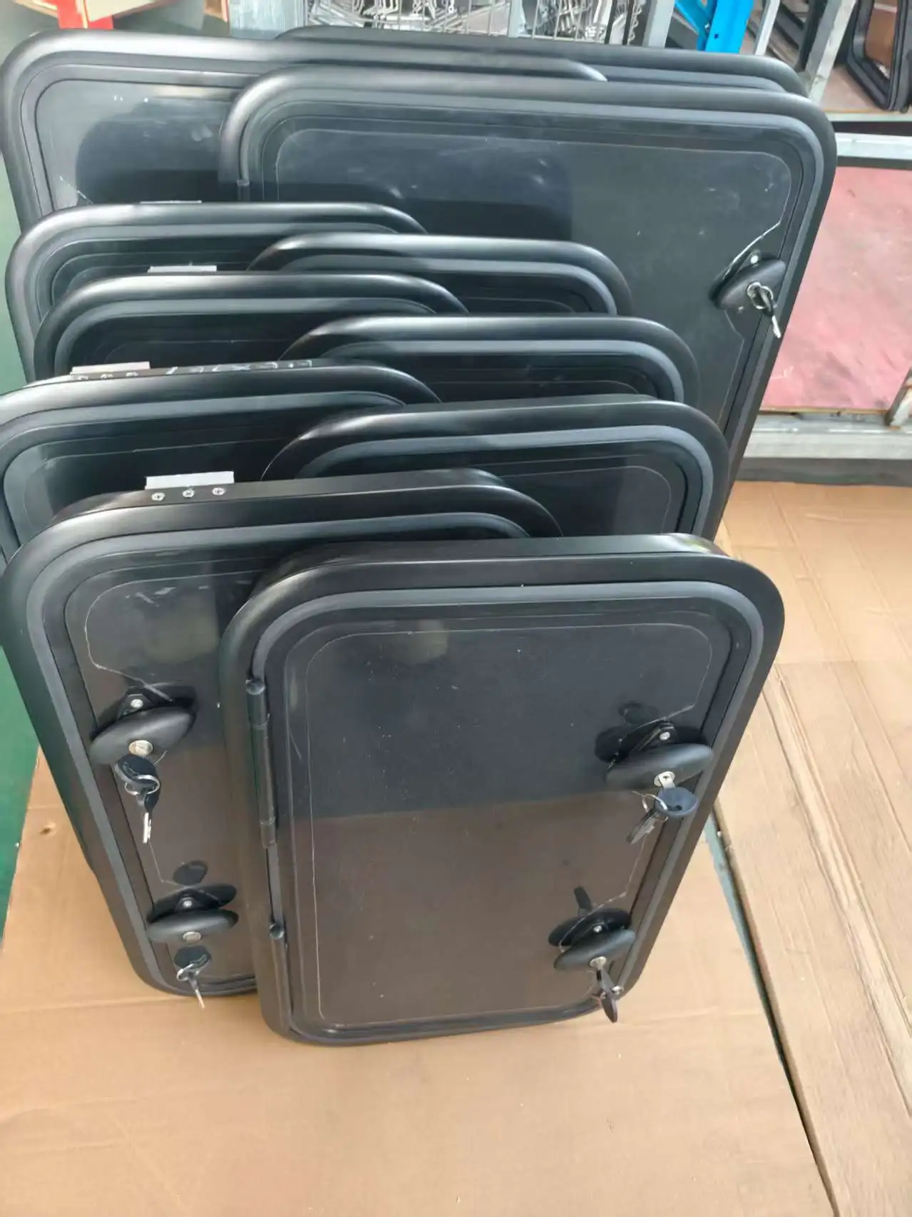 Factory Price RV Hatch Door 700x700mm Aluminum Trailer Baggage Door for Campervans Motorhome,Custom Sizes