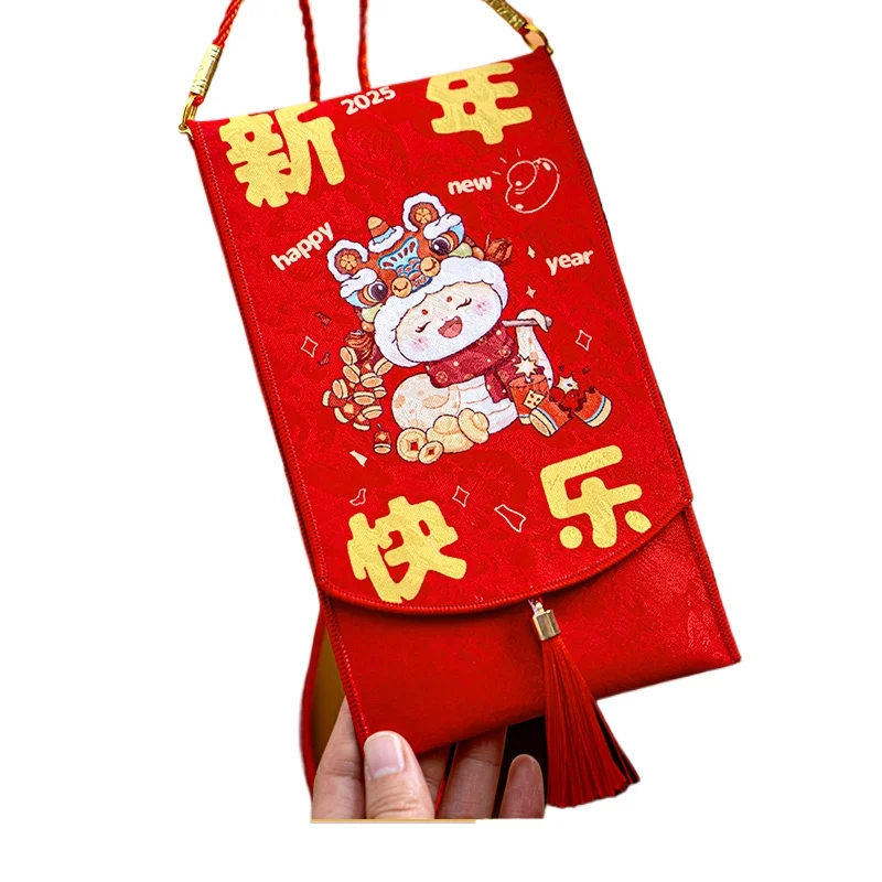 New silk red envelope hanging bag New Year's Eve personalized creative universal seal lucky money