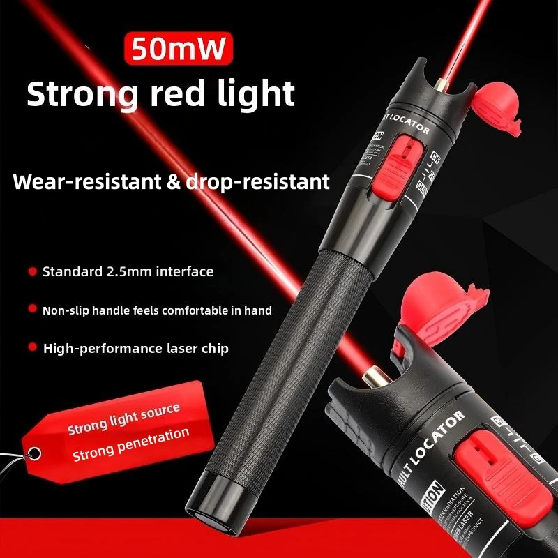 

FTTH Fiber Optic Tool VFL 5/50mW Optical Fiber Cable Testrer Pen Visual Fault Locator Laser Pointer 2.5mm Interface (SC/FC/ST)