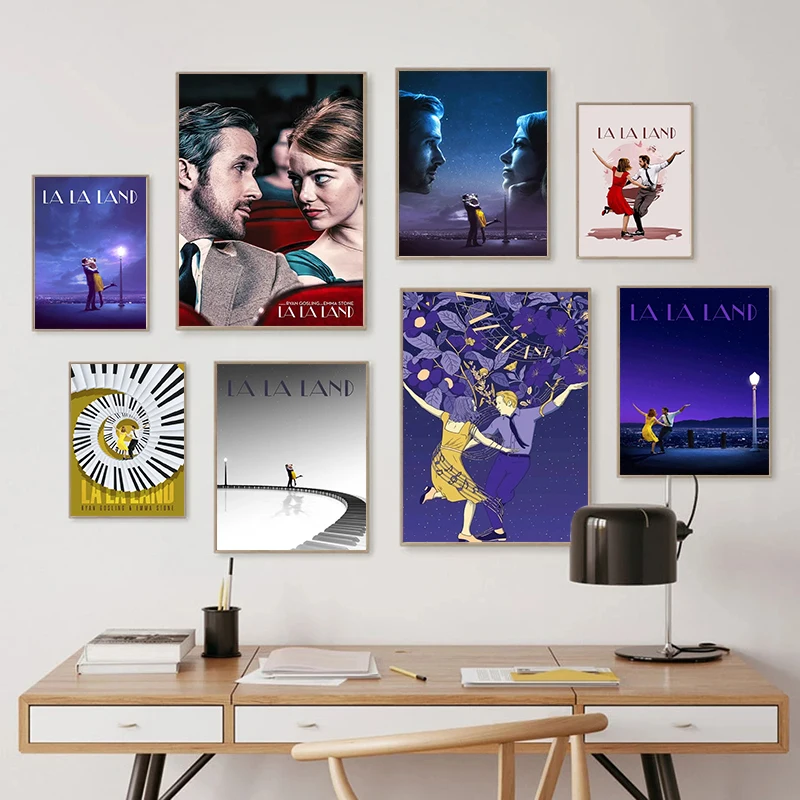 

City of Stars Music Artwork Canvas Painting La La Land Movie Posters and Prints Wall Art Pictures for Bedroom Club Home Decor