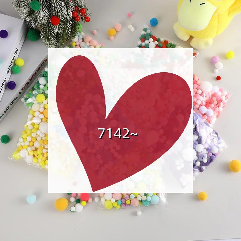 

Mixed Fluffy High Elasticity Soft Pompoms Christmas Color Series Diy Hand-sewn Craft Children's Toys Christmas Decoration Mater