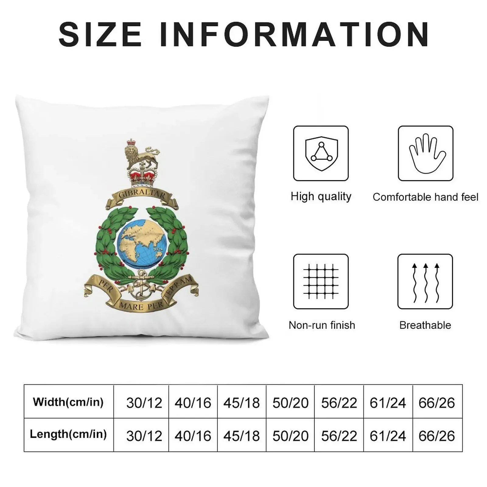 Royal Marines - RM Badge over White Leather Throw Pillow pillow pillowcase Decorative Sofa Cushion pillow