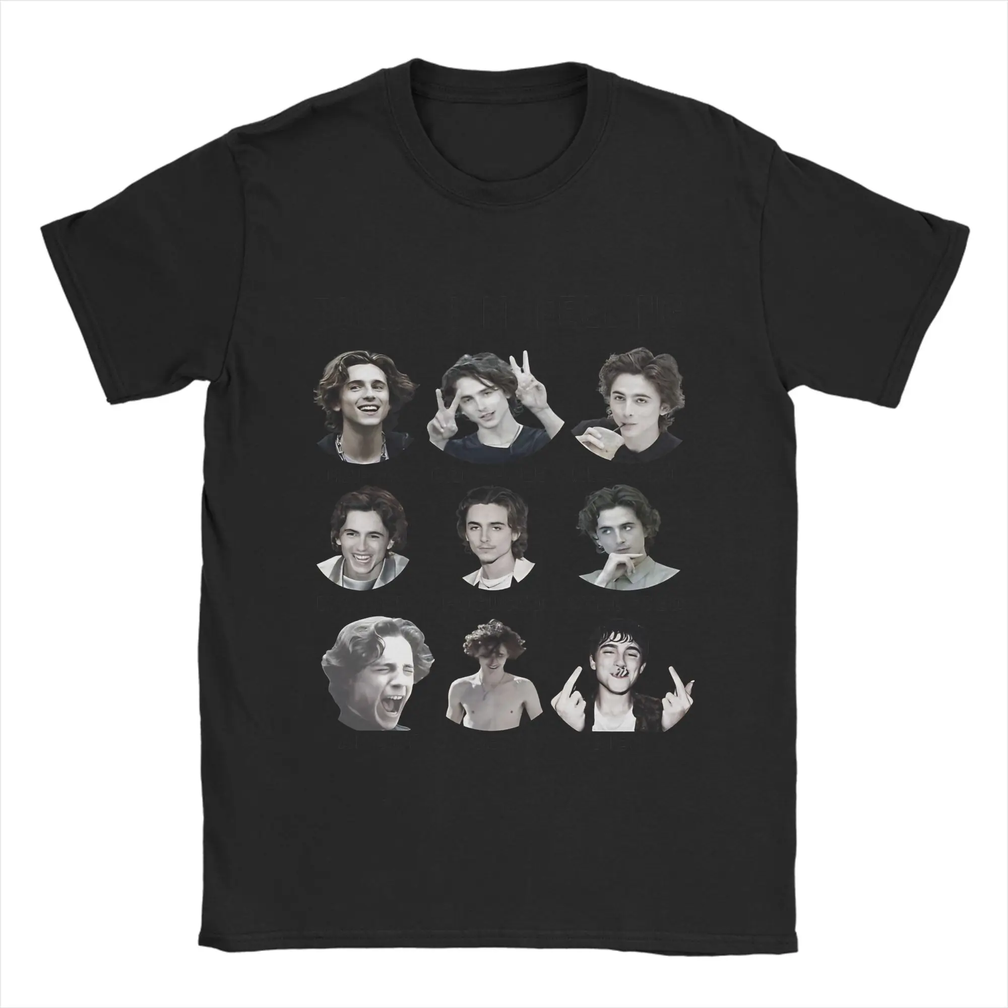 Men's Timothee chalamets T Shirts  100% Cotton Clothes Fashion Short Sleeve O Neck Tee Shirt Plus Size T-Shirt
