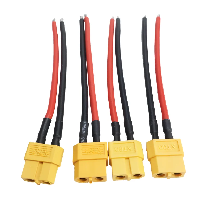 4pcs XT60 Battery Male Female Connector Plug - 10cm 14AWG Silicone Wire Cable for RC Airplane Lipo Battery ESC FPV Drone Expand image 4