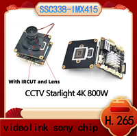 CCTV HD Starlight 4K IP Digital Camera Board Module 8 Megapixel SSC338Q Sony IMX415 Webcam Illumination RTSP RTMP Photo Snapshot