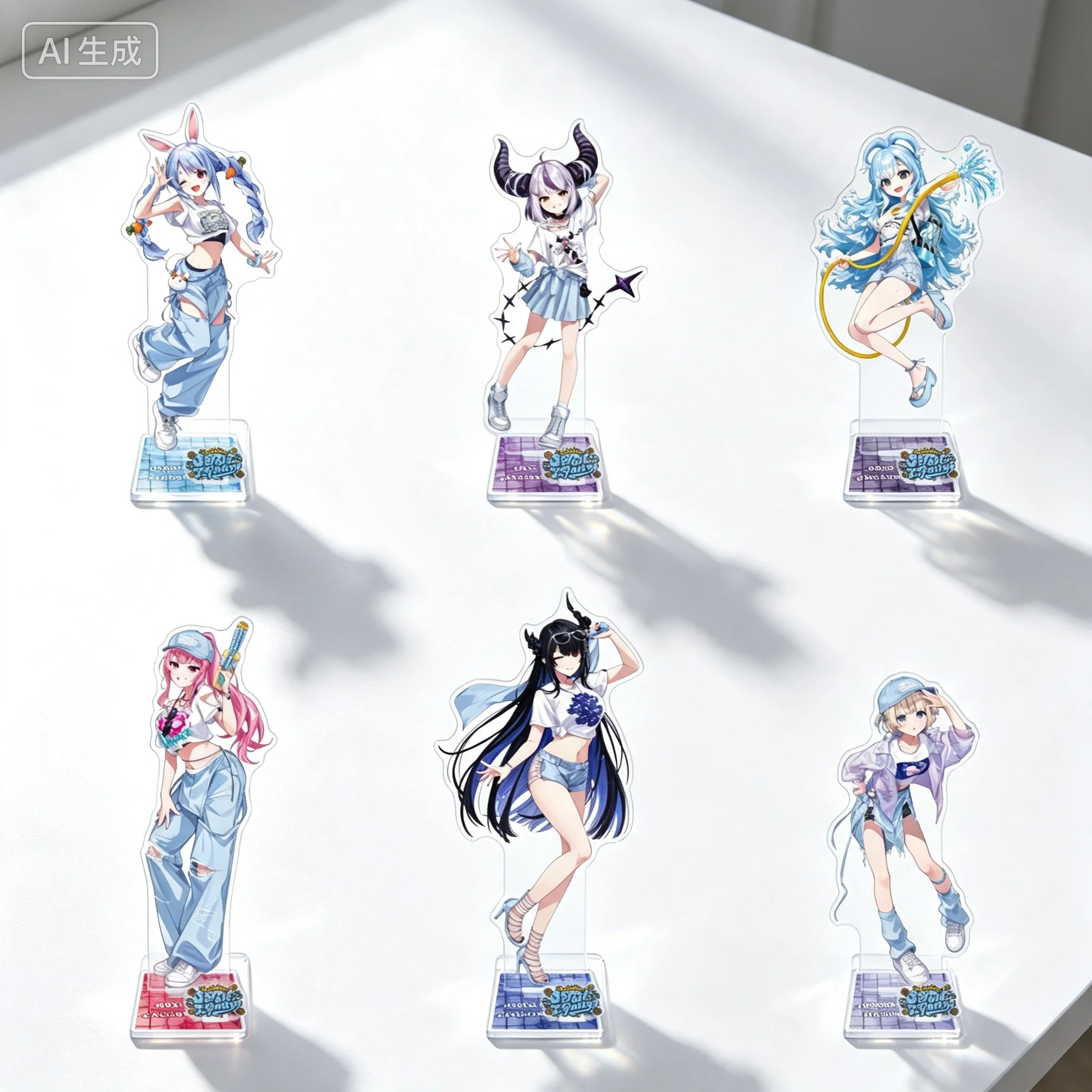 Virtual YouTuber Hololive Production Usada Pekora La+ Darknesss Human-shaped Acrylic Stand Model Plate Keychains Desk Decor