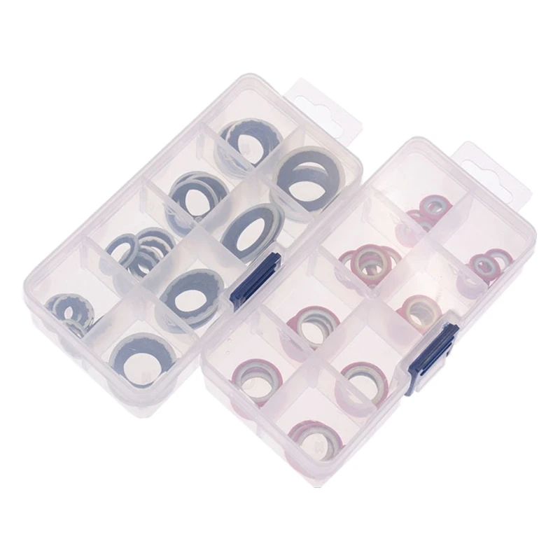 30 Pieces/Set Automotive Air Conditioning System Sealing O-ring Compressor Expansion Pipe Head Sealing Gasket