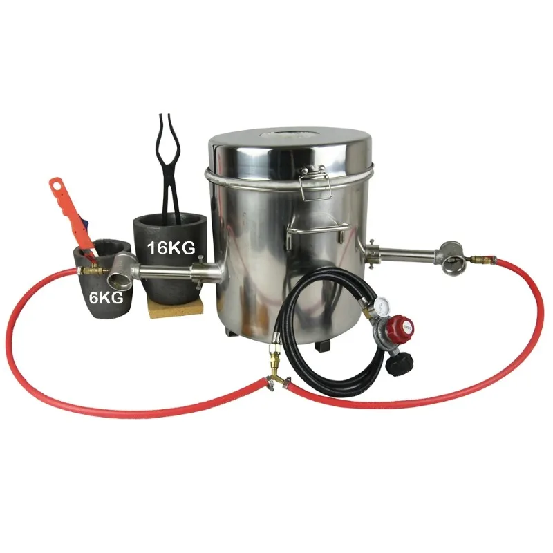 16KG Metal Melting Furnace 1450°C for Gold Silver Aluminum Jewelry Making Casting Tool