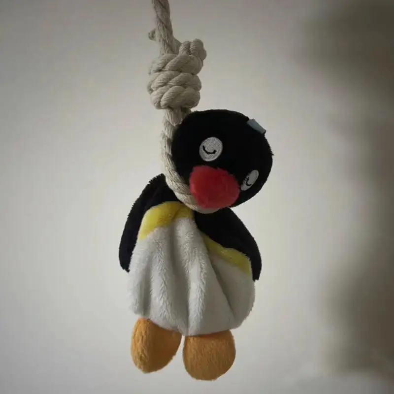 NEW Kawaii Pingu Plush Pendant Cute Cartoon Doll Funny Doll School Bag Pendant Birthday Gift